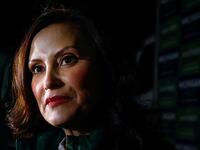 A picture of Michigan Governor Gretchen Whitmer. The last trial in a ring of militiamen who plotted to kidnap Michigan Gov. Gretchen Whitmer just before the 2020 election ended Friday with a judge acquitting three men.