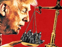 Donald Trump puts his weight on the Scale of Justice
