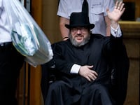 Nicholas Rossi departs Edinburgh Sheriff Court after his extradition hearing on July 12, 2023 in Edinburgh, Scotland.
