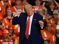 U.S. President Donald Trump speaks during a rally at the US Steel-Irvin Works on May 30, 2025 in West Mifflin, Pennsylvania.