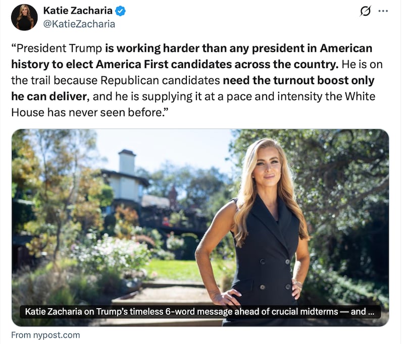 Katie Zacharia shares her New York Post editorial on Donald Trump.