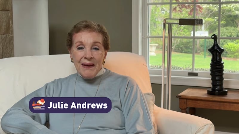 Julie Andrews in a video advocating for Parkinson's disease patients