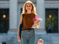 Princess Elisabeth of Belgium on campus at Harvard University