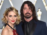 Jordyn Blum and Dave Grohl at the 2016 Academy Awards.