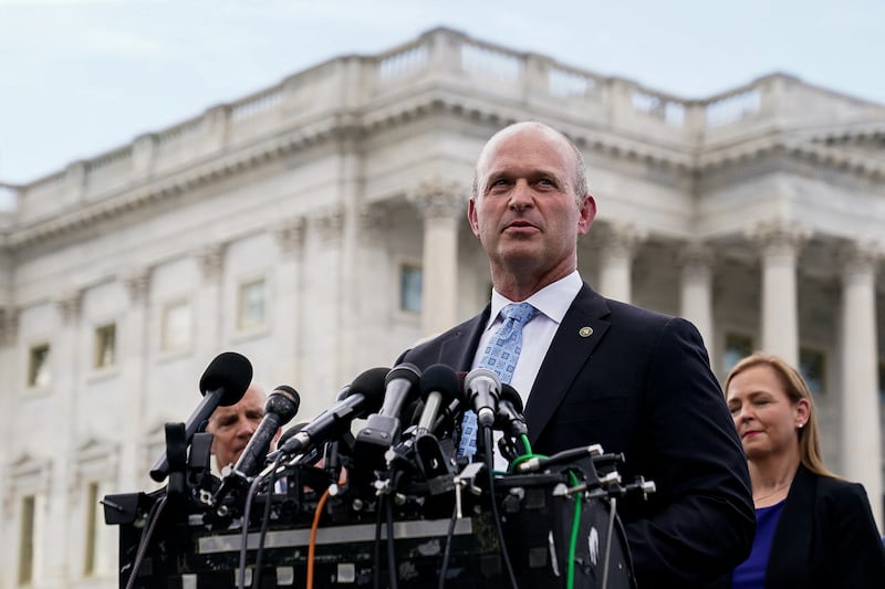 President of the Heritage Foundation Kevin Roberts speaks during a press conference