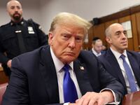 NEW YORK, NEW YORK - MAY 30: Former U.S. President Donald Trump sits in the courtroom during his hush money trial at Manhattan Criminal Court on May 30, 2024 in New York City. The second day of jury deliberations in the hush money trial of the former president are underway. Michael Cohen's $130,000 payment to Stormy Daniels is tied to former U.S. President Trump's 34 felony counts of falsifying business records in the first of his criminal cases to go to trial. (Photo by Michael M. Santiago/Getty Images)