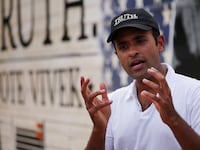 Republican presidential candidate and former biotech executive Vivek Ramaswamy