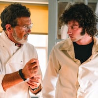 Antonio Banderas and Dominic Sessa.