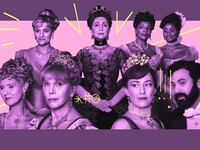 A photo illustration of the cast of The Gilded Age