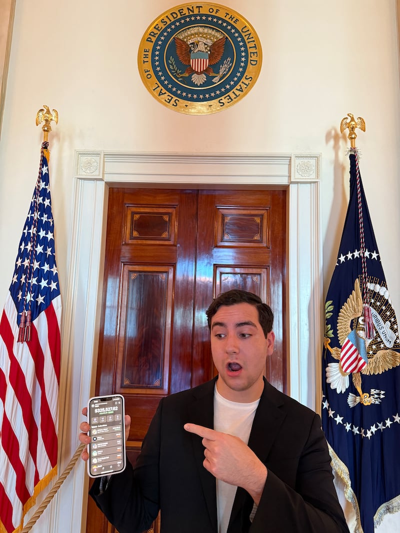 Crypto investor Nick Pinto attends President Donald Trump’s gala dinner for $TRUMP meme coin.