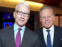 NEW YORK, NEW YORK - MAY 18: (L-R) Anderson Cooper of CNN’s Anderson Cooper 360° and David Zaslav, CEO, Warner Bros. Discovery attend the Warner Bros. Discovery Upfront 2022 arrivals on the red carpet at The Theater at Madison Square Garden on May 18, 2022 in New York City. (Photo by Kevin Mazur/Getty Images for Warner Bros. Discovery)