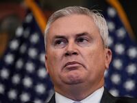Rep. James Comer (R-KY) speaks during a news conference with House Republican leadership at the U.S. Capitol November 29, 2023 in Washington, DC.