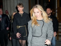 Taylor Swift and Brittany Mahomes are seen at Nobu on January 23, 2024 in New York City.