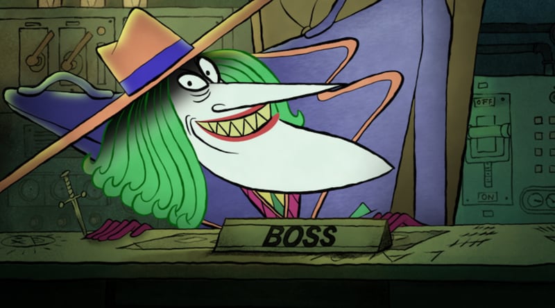 Photo still of Joker in "Merry Little Batman"