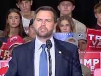 JD Vance speaks at a rally in Michigan