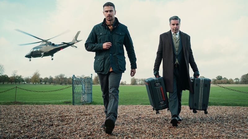 A photo including Theo James as Eddie Horniman in the series The Gentlemen on Netflix