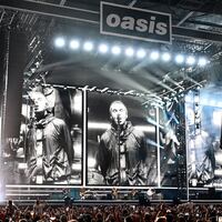 Oasis perform on stage during the opening night of their Live 25' Tour at Principality Stadium on July 04, 2025 in Cardiff, Wales.