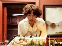Film still of Tilda Swinton from The End