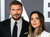 LONDON, ENGLAND - OCTOBER 08: Victoria Beckham and David Beckham attend the "Victoria Beckham" World Premiere at the Curzon Mayfair on October 08, 2025 in London, England. (Photo by Samir Hussein/WireImage)