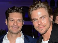 LAS VEGAS, NV - JANUARY 20: Michael Chow. Eva Chun Chow, Ryan Seacrest and Derek Hough arrive at Mr Chow Caesars Palace following the debut of JENNIFER LOPEZ: ALL I HAVE on January 20, 2016 in Las Vegas, Nevada. (Photo by Denise Truscello/WireImage)