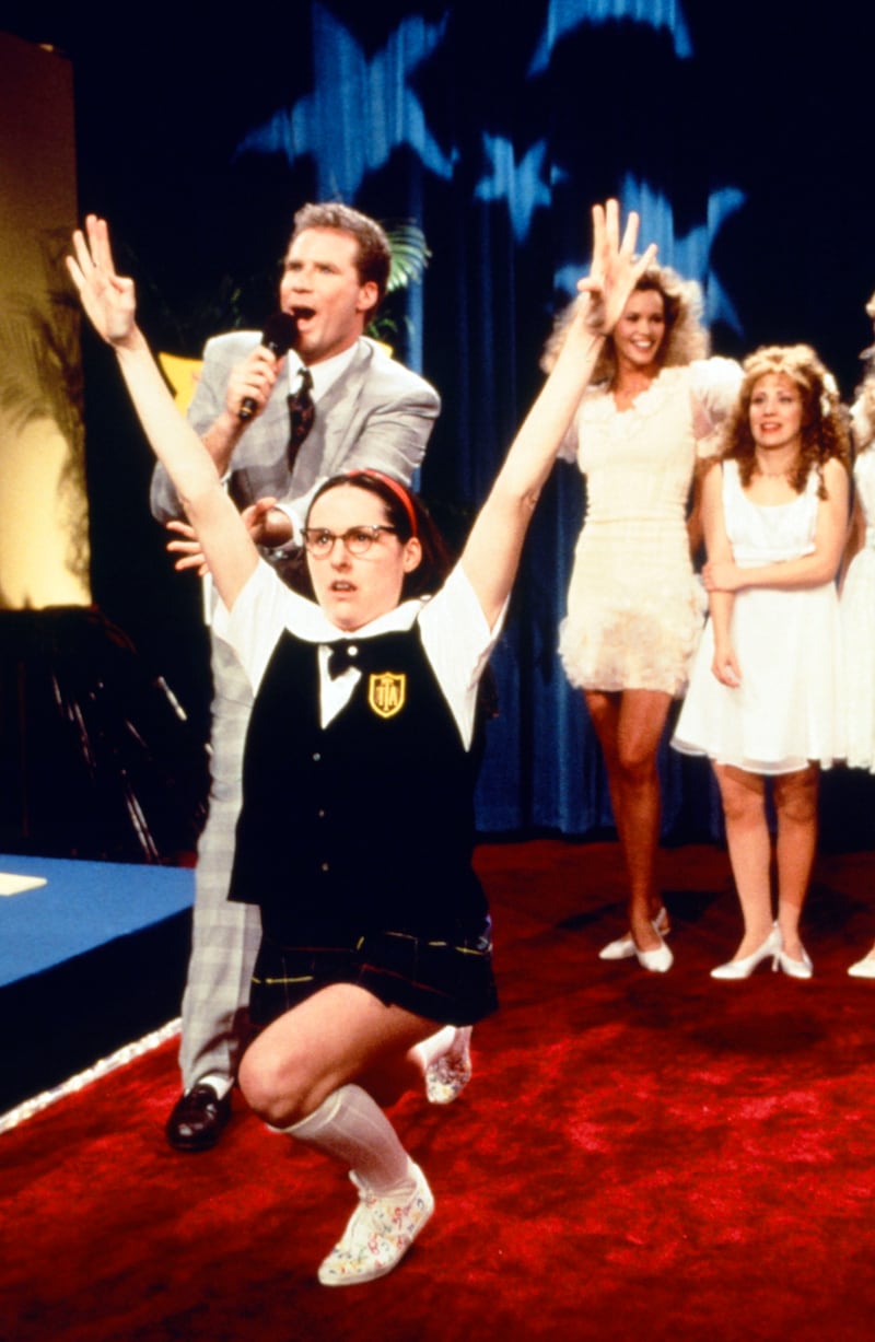 Will Ferrell as emcee, Molly Shannon as Mary Katherine Gallagher, Elle MacPherson as Melanie Harvey, Cheri Oteri as Shelly Peterbuilt during the 'Fresh Face Modeling Contest' skit