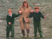 Prince William and Prince Harry at Balmoral as children with Tiggy Legge Bourke