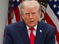 President Donald Trump at a luncheon in the Rose Garden of the White House on October 15, 2026 in Washington, DC.