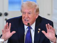President Donald Trump speaks during a meeting with US oil companies executives in the East Room of the White House in Washington, DC on January 9, 2026.