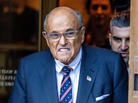 Former New York mayor Rudy Giuliani leaves the New York Federal Courthouse on November 7, 2024 in New York City.