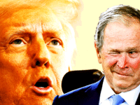 Donald Trump, George W Bush winking
