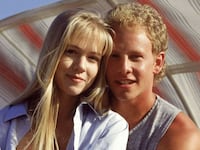 Jennie Garth and Ian Ziering in "Beverly Hills, 90210."