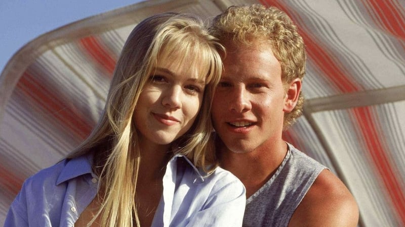 Jennie Garth and Ian Ziering in "Beverly Hills, 90210."