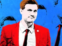 A photo illustration of Josh Schriver