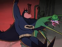 Photo still of Batman in "Merry Little Batman"