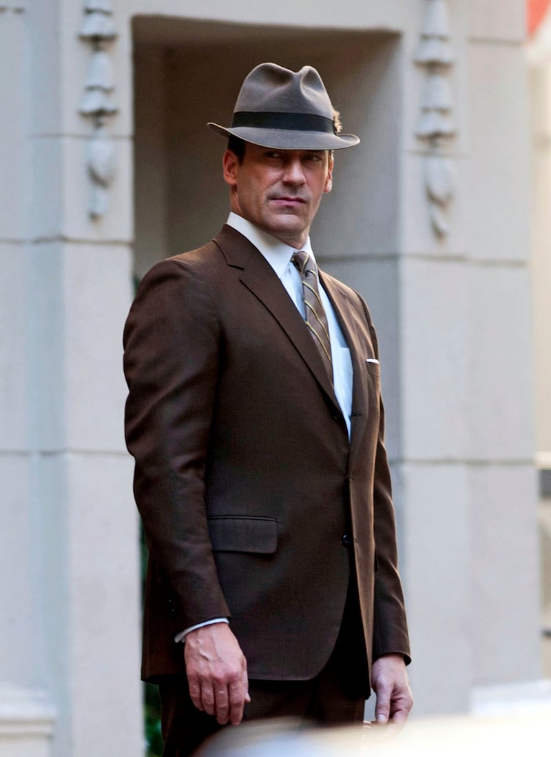 Jon Hamm is seen on the set of "Mad Men"