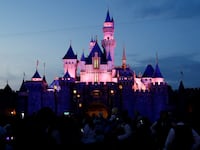 Sleeping Beauty Castle is pictured at dusk at Disneyland Park in Anaheim, California, U.S., July 24, 2021.