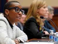 Harvard University President Claudine Gay testifies before a House Education and The Workforce Committee hearing on Dec. 5, 2023.