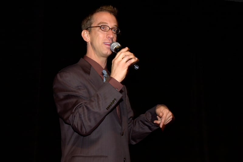 American actor & comedian Andy Dick speaks before a screening of his film 'Danny Roane: First Time Director,' during the South by Southwest film festival, Austin, Texas, March 11, 2006.