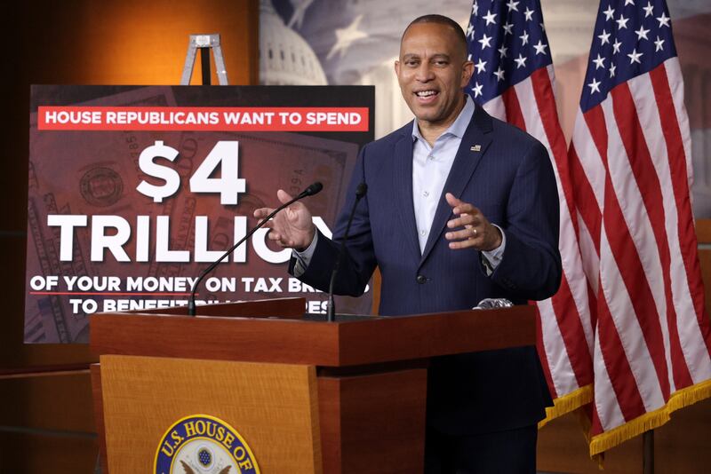 U.S. House Minority Leader Rep. Hakeem Jeffries said Trump's bill was an abomination.