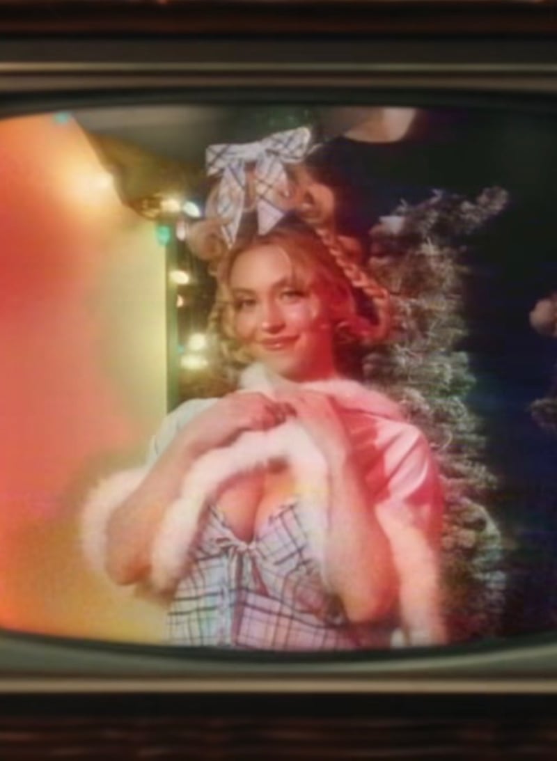In her ad, Sydney Sweeney dressed up as Cindy Lou Who.