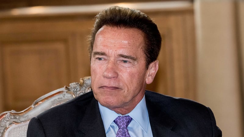 PARIS, FRANCE - APRIL 28: Mayor of Paris Anne Hidalgo (not pictured) receives Former Governor of California and current Founding President of Regions of Climate Action (R20) Arnold Schwarzenegger at the City Hall on April 28, 2017 in Paris, France. Hidalgo and Schwarzenegger are meeting to sign a cooperation agreement between the C40 and the R20 in order to unite the forces of these two networks in favor of the fight against global warming. (Photo by Christophe Morin/IP3/Getty Images)
