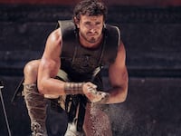 A photo still of Paul Mescal in Gladiator