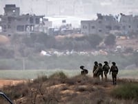 Soldiers along the Israel/Gaza border