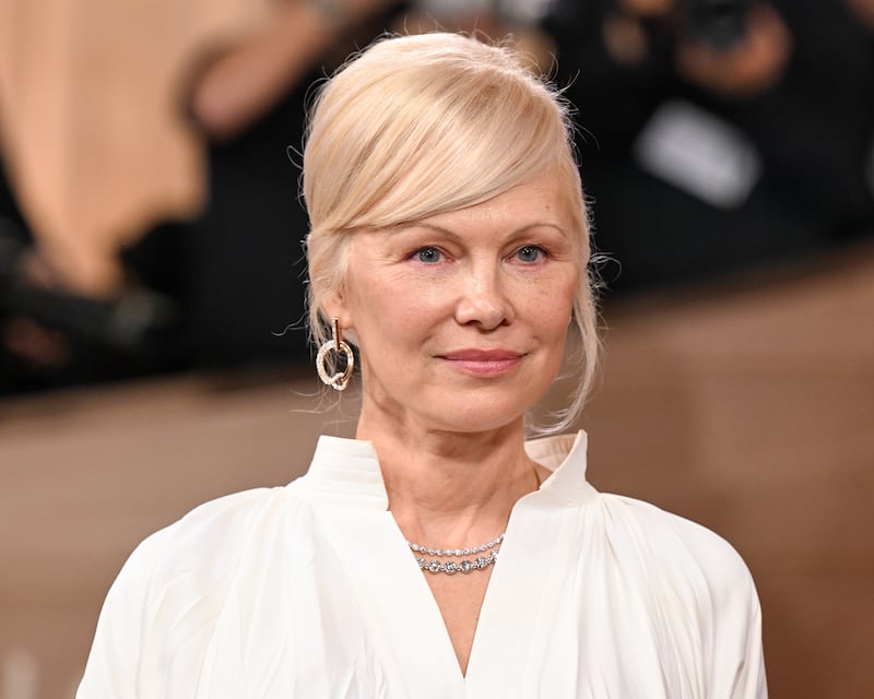 Pamela Anderson at the 83rd Annual Golden Globes held at The Beverly Hilton on January 11, 2026 in Beverly Hills, California.