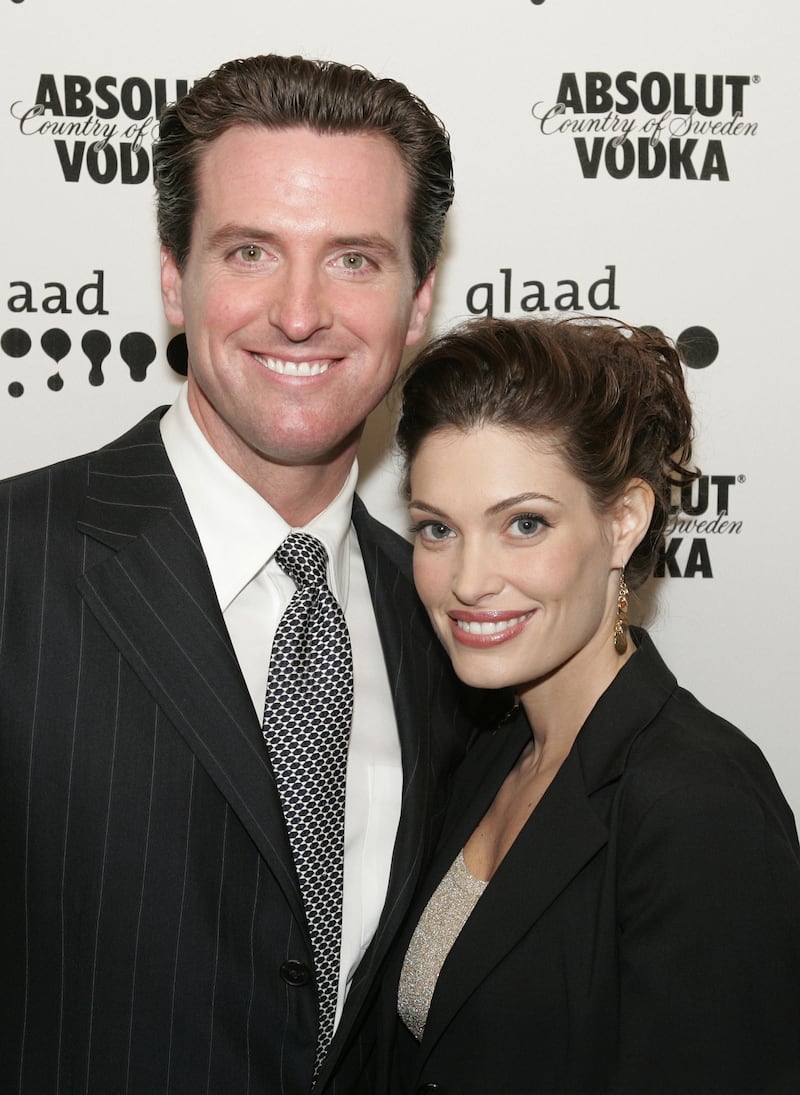 Gavin Newsom and Kimberly Guilfoyle in happier times (a.k.a. 2004).