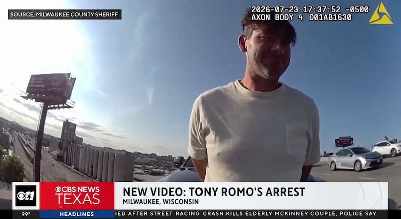 Clips of Tony Romo’s arrest quickly went viral on social media.