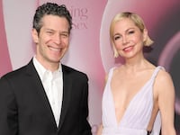NEW YORK, NEW YORK - APRIL 02: (L-R) Thomas Kail and Michelle Williams attend FX's "Dying For Sex" New York Premiere at SVA Theater on April 02, 2025 in New York City.