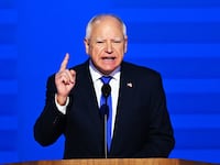 Tim Walz speaks at the DNC.