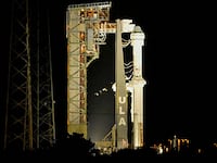 The United Launch Alliance Atlas V rocket carrying two astronauts aboard Boeing’s Starliner-1 Crew Flight Test (CFT) in Florida.