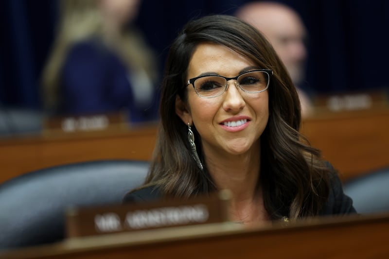 U.S. Rep. Lauren Boebert (R-CO) participates in a meeting of the House Oversight and Reform Committee in the Rayburn House Office Building on January 31, 2023 in Washington, DC.